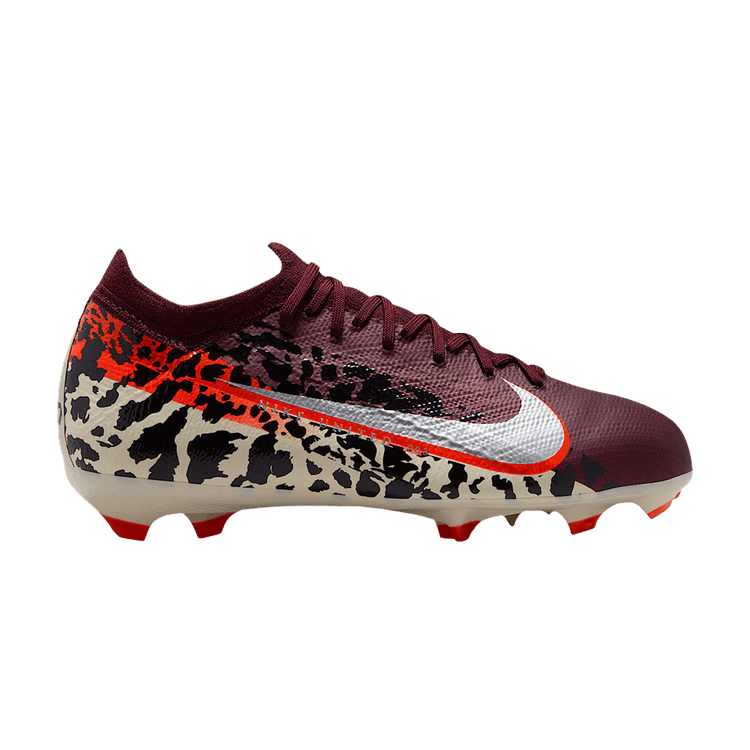 Nike United Jr. Mercurial Vapor 16 Pro FG Low GS 'Burgundy Crush University Red Fossil Metallic Silver'