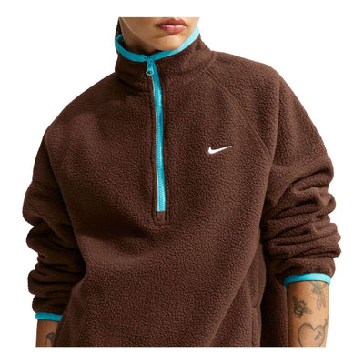 (WMNS) Nike Sportswear Oversized Fleece Top 'Cacao Wow Baltic Blue White'