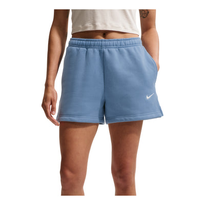 (WMNS) Nike Studio Fleece Medium Mid-Rise Shorts 'Work Blue Sail'