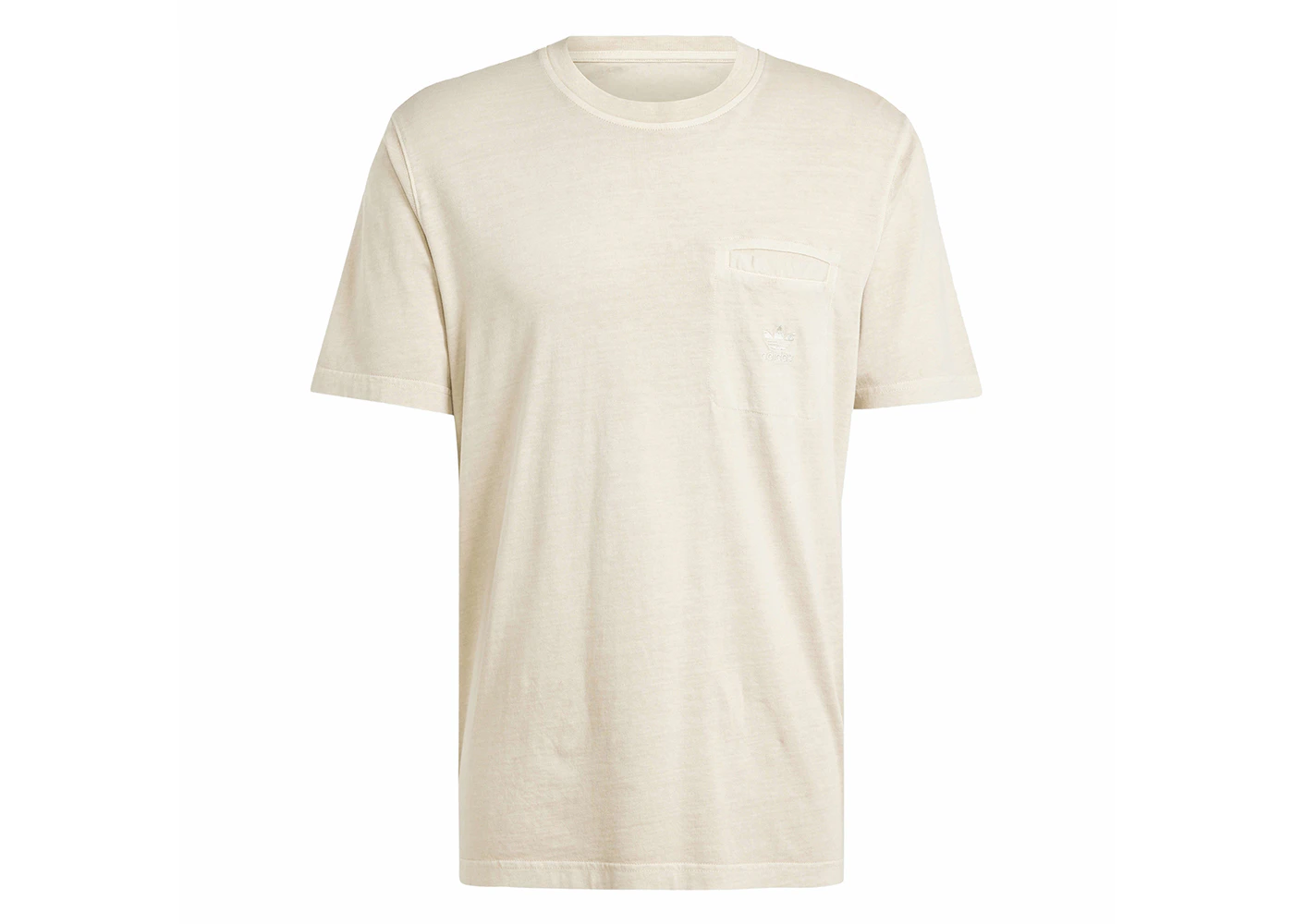 adidas Trefoil Essentials Dye Pocket Tee Putty Grey
