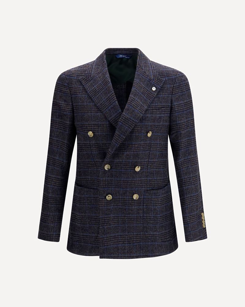 Gi Capri Ischia Checked Double-Breasted Blazer