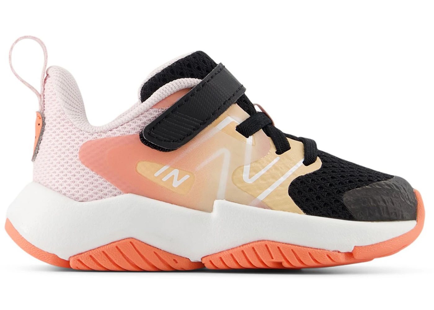 New Balance Rave Run v2 Bungee Lace Black Flare Rose Sugar (TD)