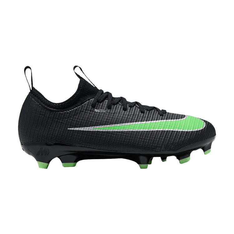 Nike Jr. Mercurial Vapor 17 Academy Mg Low PS 'Black Black Illusion Green'
