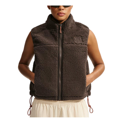 (WMNS) Nike x SKIMS Sherpa Oversized Vest 'Dark Sepia Velvet Brown'