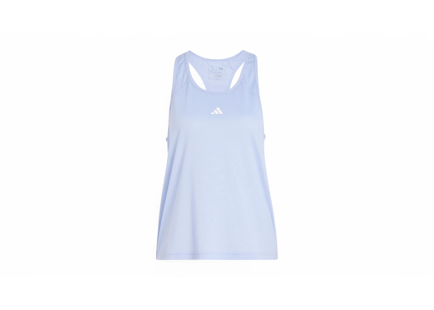 adidas Women's Train Essentials Minimal Branding Racerback Tank Top Blue Spark