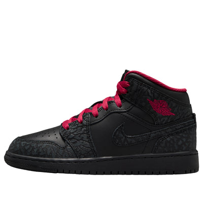 (GS) Air Jordan 1 Mid SE 'Black Tough Red'