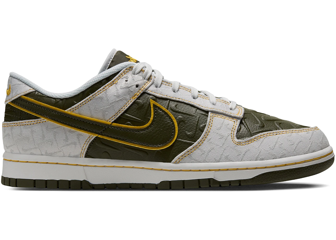 Nike Dunk Low Retro White Yellow Ochre Cargo Khaki
