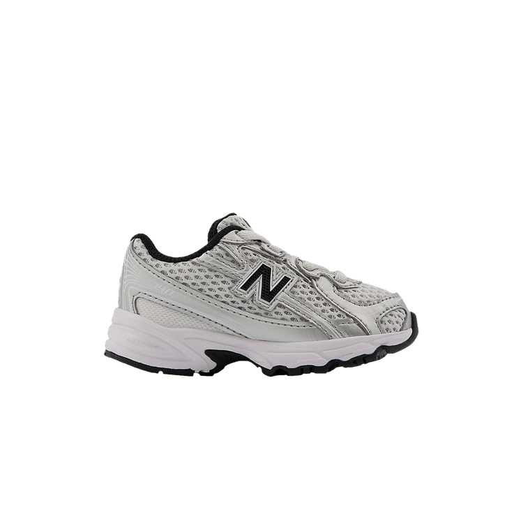 New Balance 740 Bungee Lace Toddler 'Silver Metallic Black'