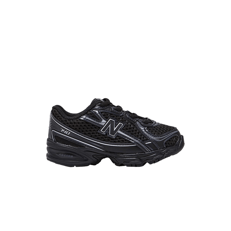 New Balance 740 Bungee Lace Toddler 'Black Silver Metallic'
