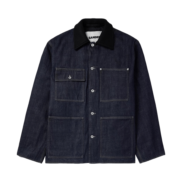 Jil Sander Denim Caban Jacket 'Blue'