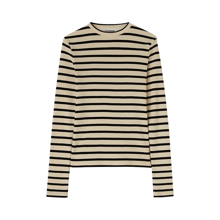 Jil Sander Stripe Long-Sleeved Top 'Beige/Black'
