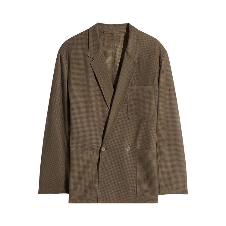 Lemaire Leather Tailored Jacket 'Thyme'