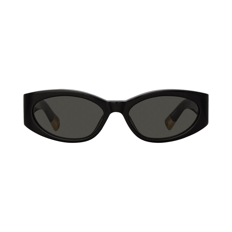 Jacquemus Oval Sunglasses 'Ovalo Black/Yellow Gold/Grey'