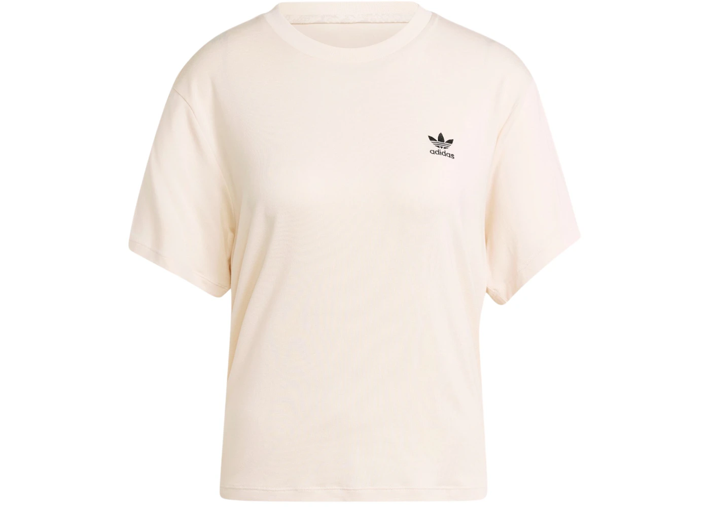 adidas Women's Snakeskin Trefoil Tee Wonder White