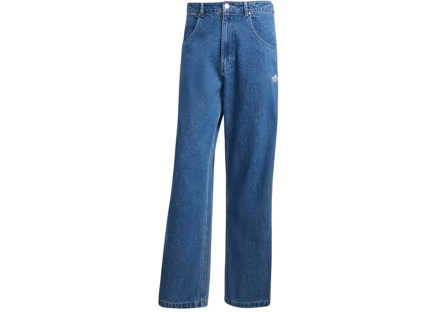 adidas Adicolor Denim Firebird Pants Medium Blue Denim