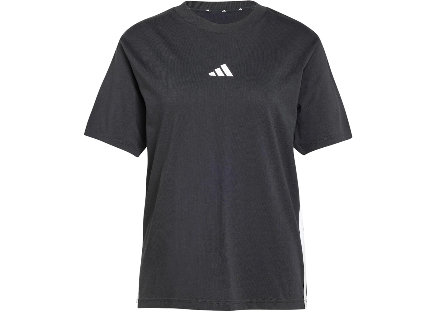 adidas Women's Essentials 3-Stripes Cotton T-Shirt Black/White