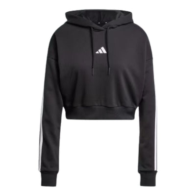 (WMNS) adidas Essentials 3-Stripes French Terry Crop Hoodie Asia Sizing 'Black'