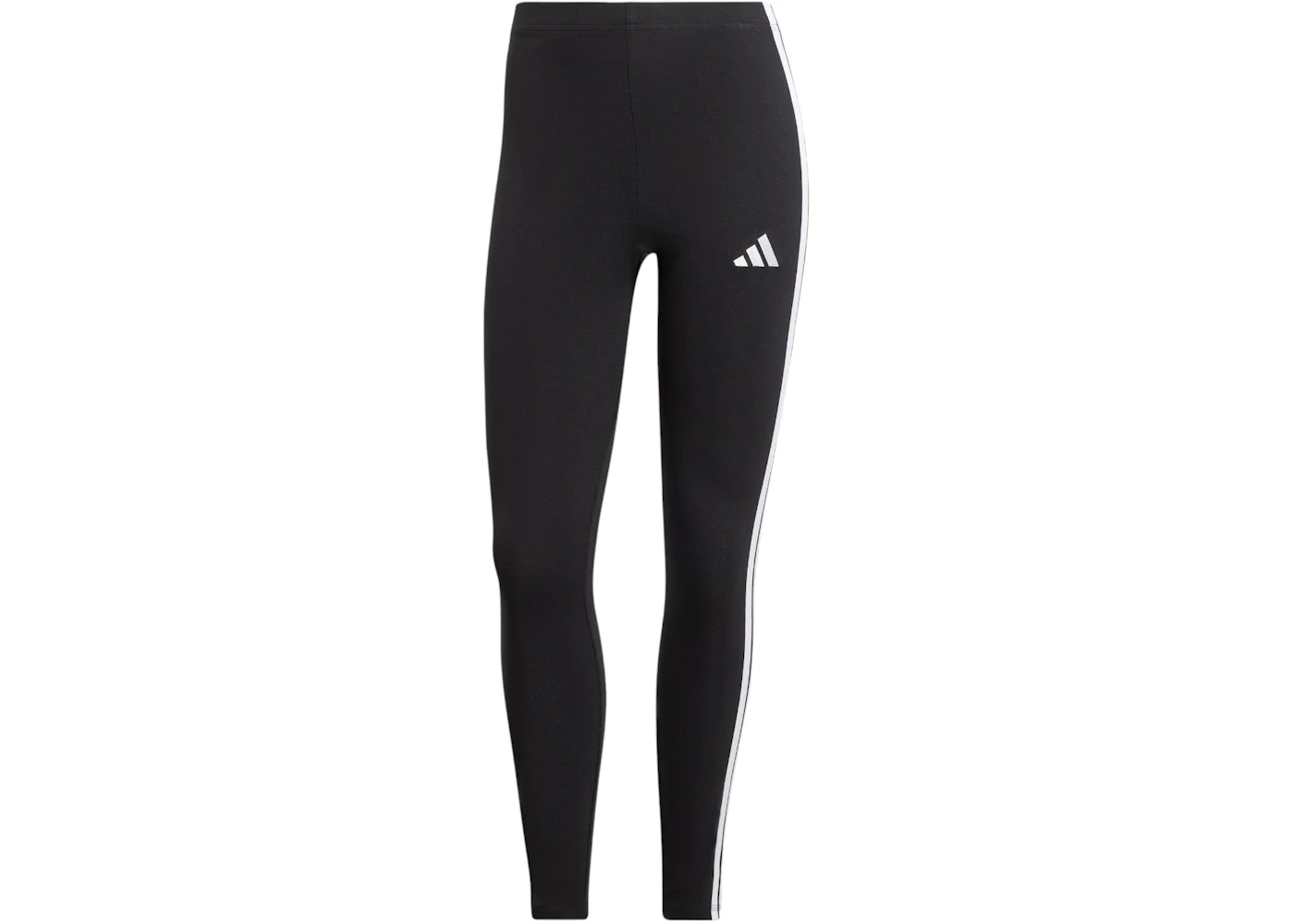 adidas Women's Essentials 3-Stripes Cotton Leggings Black/White