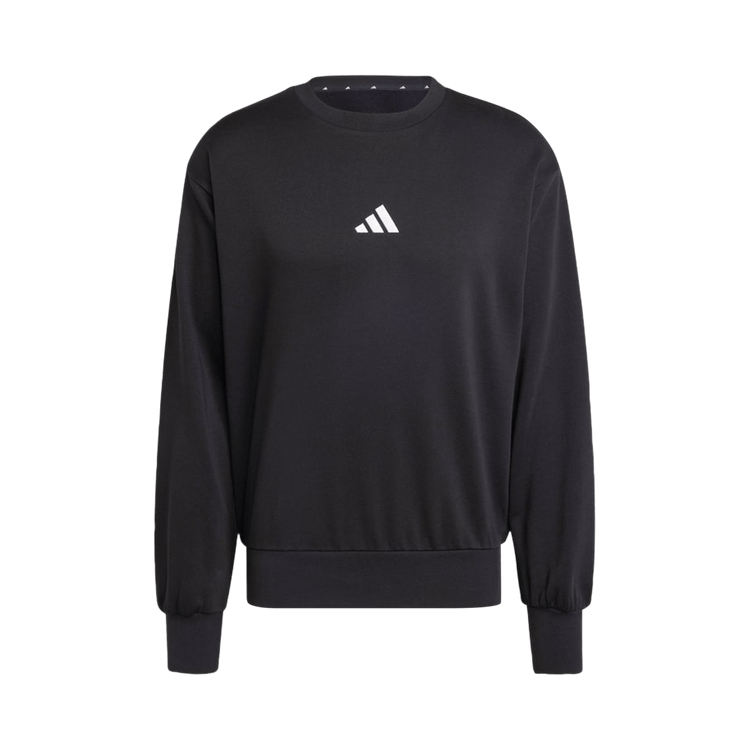 Adidas Essentials Feelcozy Fleece Sweatshirt 'Black / White'