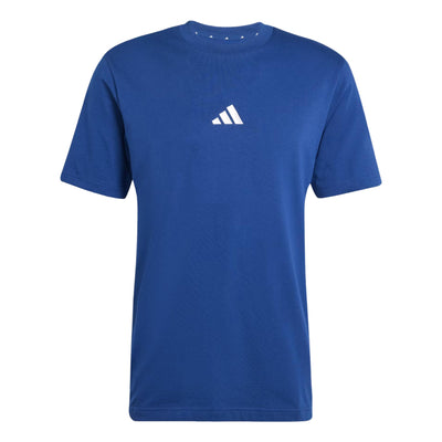adidas Essentials 3-Stripes Single Jersey Tee 'Dark Blue White'