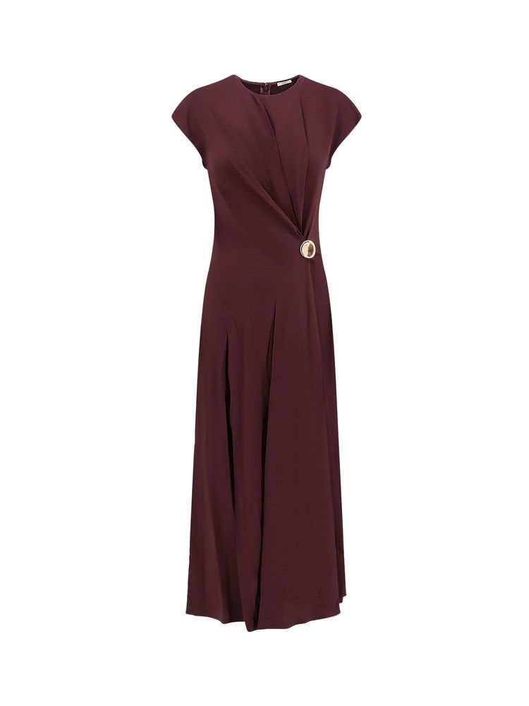 Joseph Draped Button Detail Dress