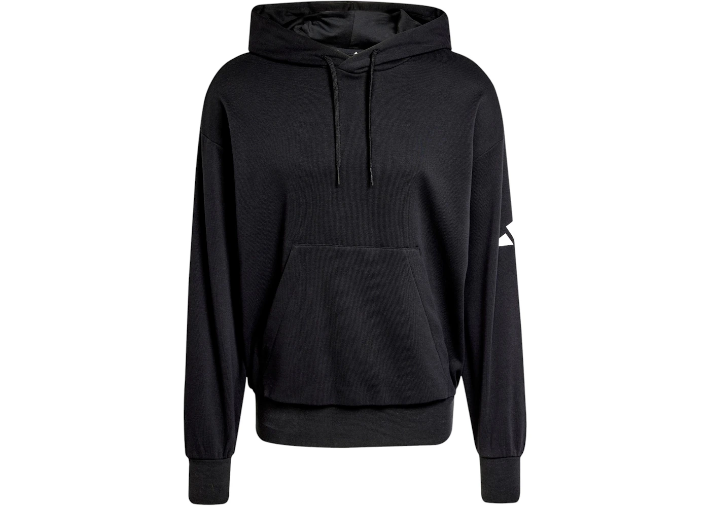 adidas Essentials Loose-Fit 3 Bar Logo French Terry Hoodie Black/White