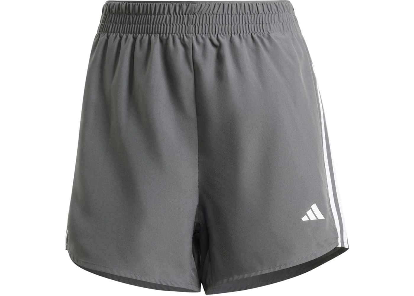 adidas Women's 3-Stripes High-Rise Shorts Grey Six/White