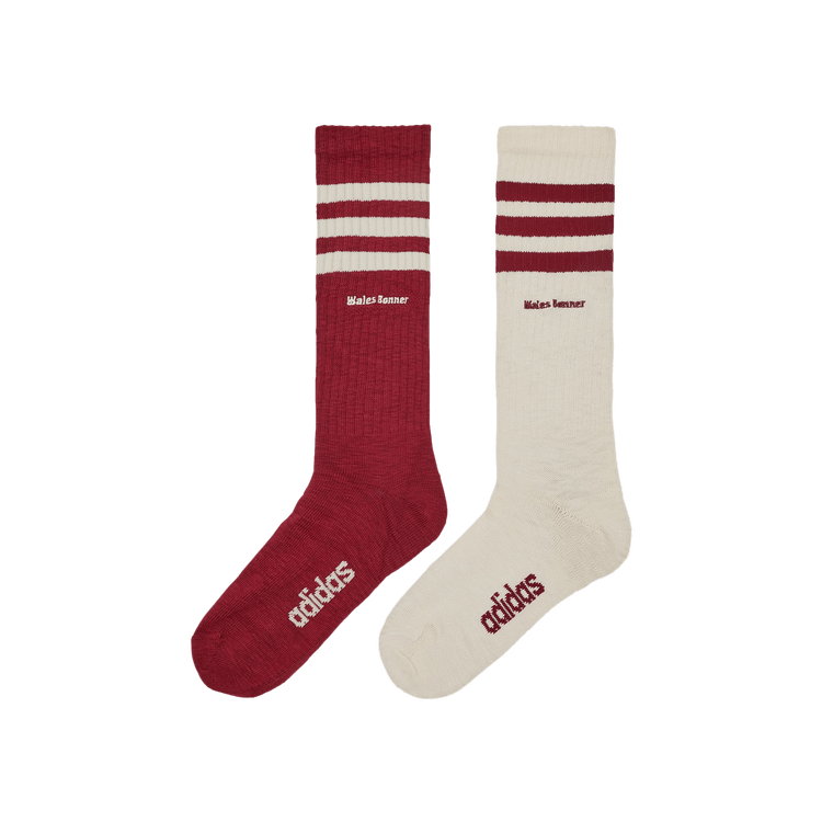 adidas x Wales Bonner 3S Sock 'Wonder White/Collegiate Burgundy'