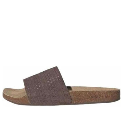 adidas Originals Adilette Slides Asia Sizing 'Brown Gum'