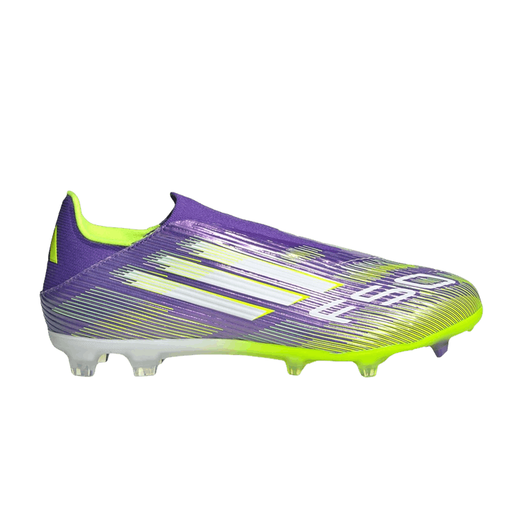 Adidas Adizero F50 League Laceless FG MG 'Purple Rush Lucid Lemon'