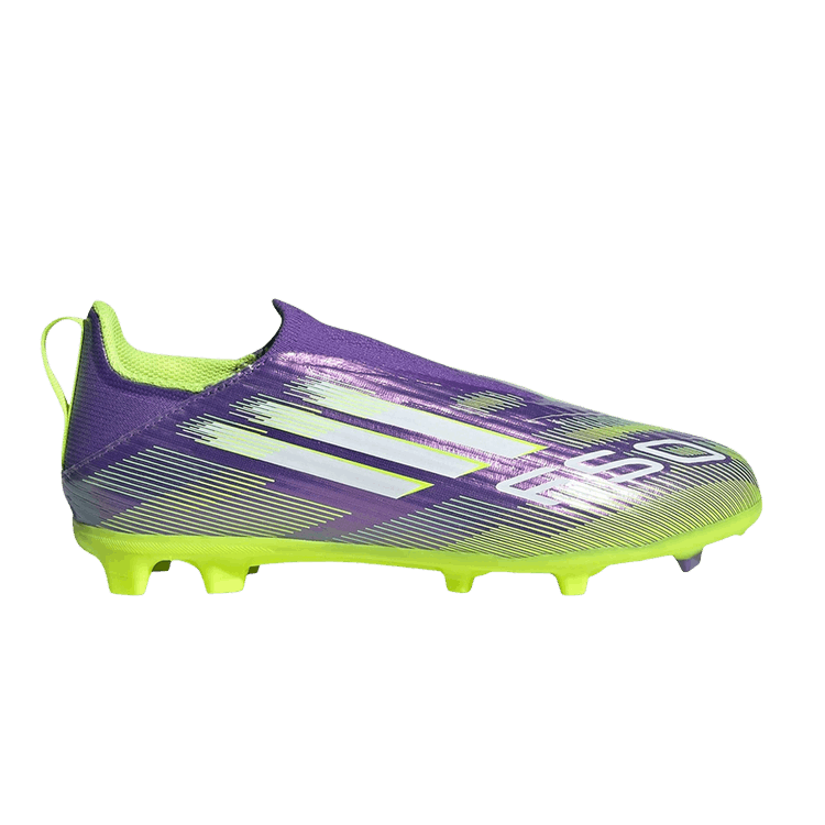 Adidas Adizero F50 League Laceless FG MG J 'Purple Rush Lucid Lemon'