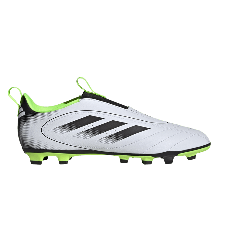 Adidas Goletto 9 Laceless FG MG K 'White Black Lucid Lemon'