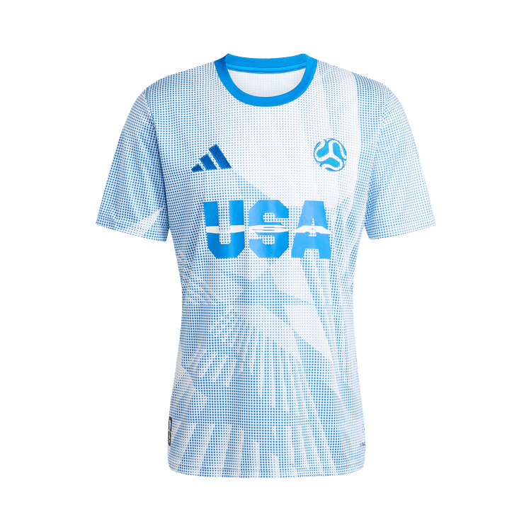 Adidas USA Jersey 'White/Glow Blue'