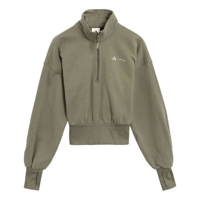 (WMNS) adidas x Moon Boot LEGGRN Crop Half Zip Sweatshirt 'Green'