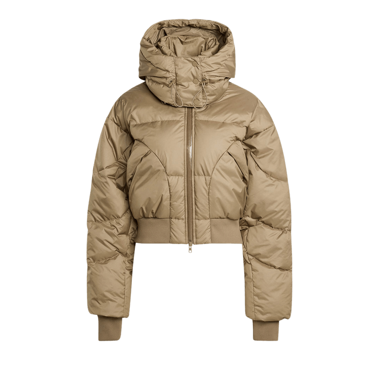 Adidas x Stella McCartney Cropped Padded Winter Jacket 'Brown Moss'