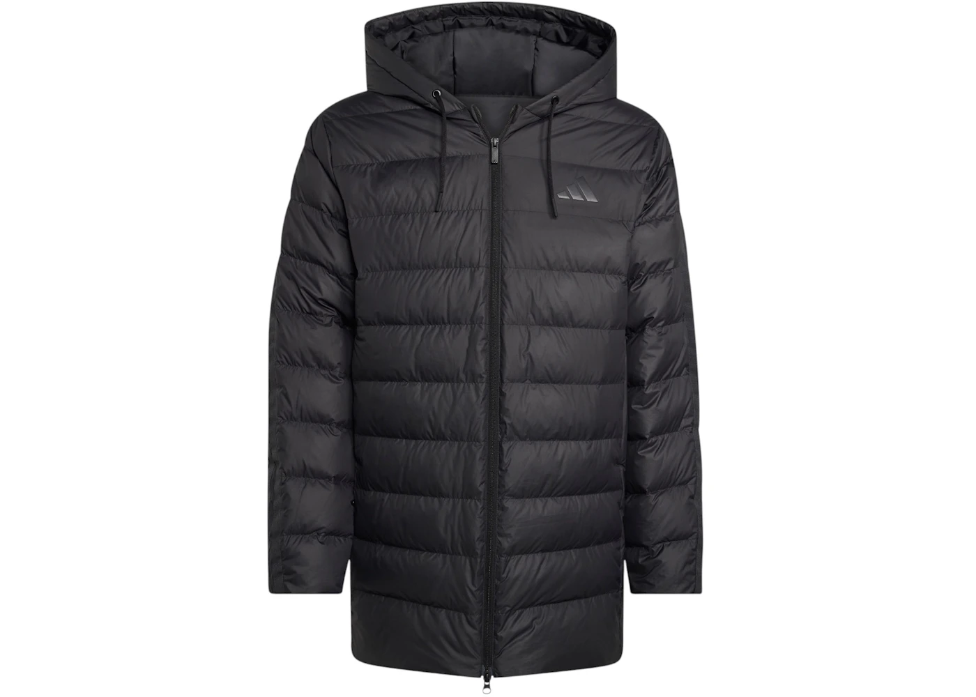 adidas Essentials Climawarm 3-Stripes Light Down Hooded Parka Black