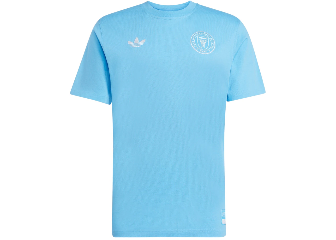 adidas Inter Cf Travel Tee Miami Semi Blue Burst White Tint