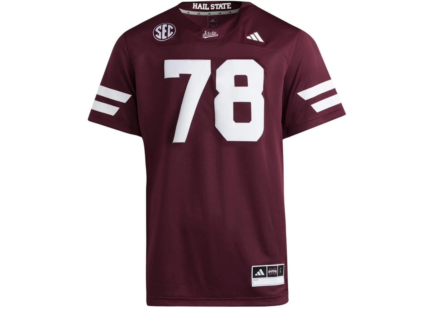 adidas Bulldogs Premier Home Jersey Mississippi State Team Maroon