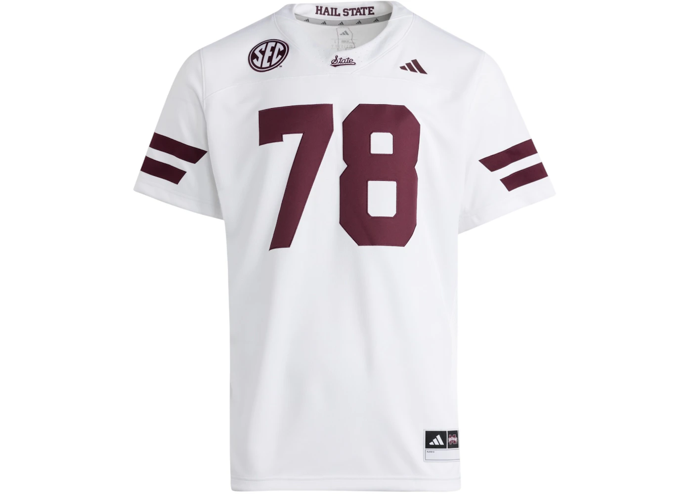 adidas Bulldogs Premier Away Jersey Mississippi State White