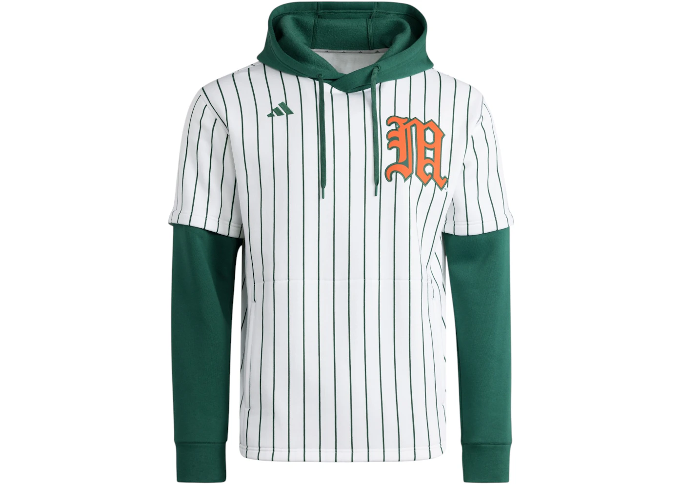 adidas Hurricanes Jersey Hoodie Miami White Dark Green