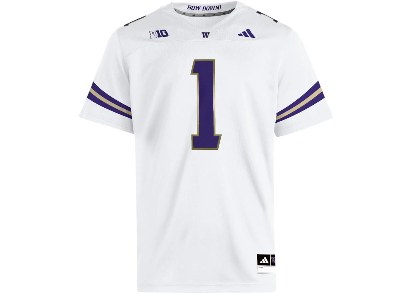 adidas Huskies Premier Away Jersey White/Team College Purple/Team Sand