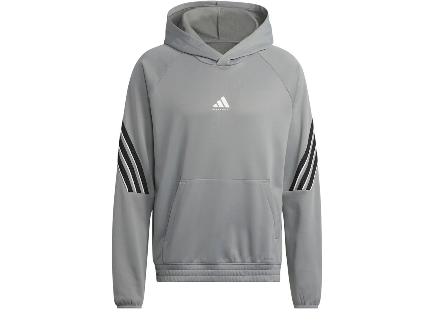 adidas Select Foundation Fleece Hoodie Grey Three Black
