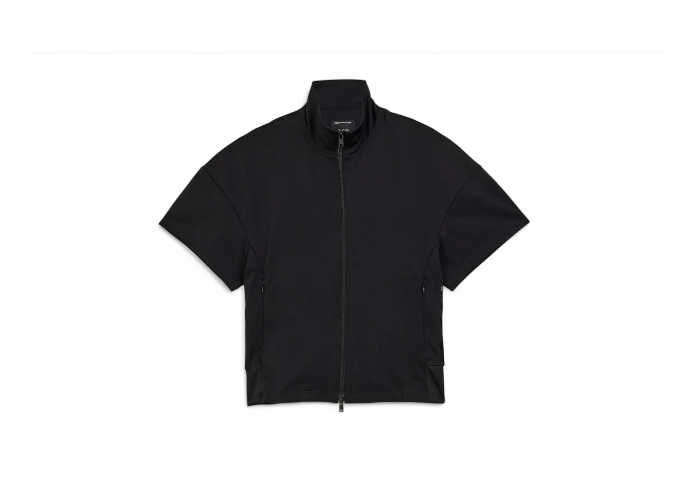 adidas Women's Y-3 3-Stripes Short Sleeve Track Top Black