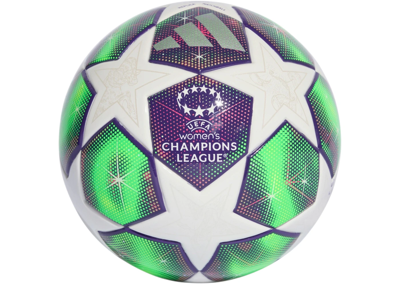 adidas UWCL 25/26 League Stage Mini Ball White/Shock Pink/Multi/Solar Yellow