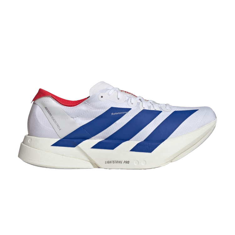 adidas Adizero Adios Pro 4 'Cloud White Royal Blue Pure Ruby'