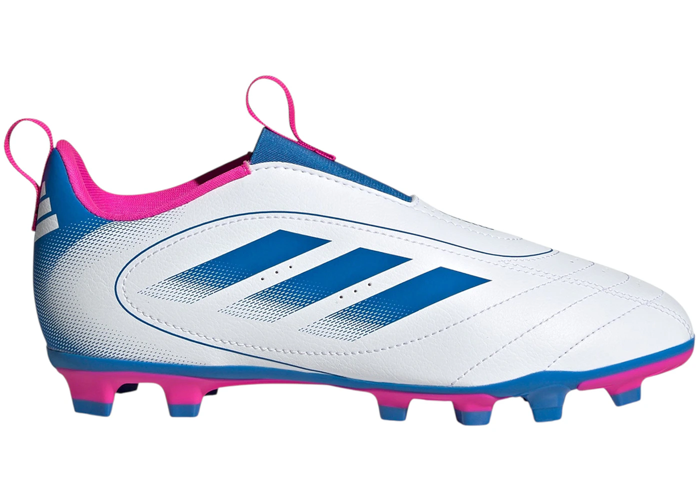 adidas Goletto IX Laceless FG/MG White Royal Team Shock Pink (GS)