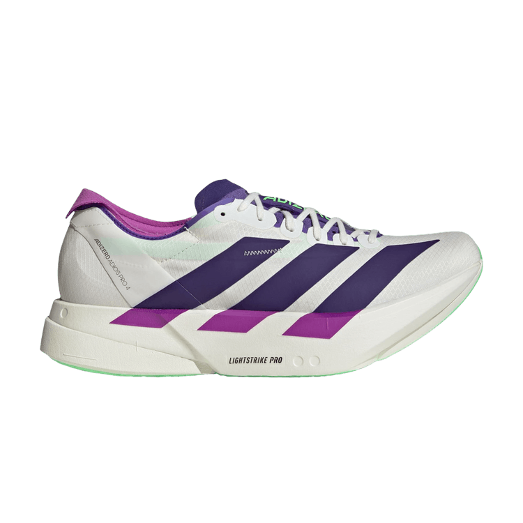 adidas Adizero Adios Pro 4 'Core White Purple Lime Burst'
