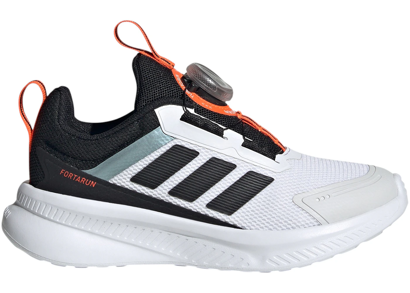 adidas Fortarun 4.0 White Black Impact Orange (PS)