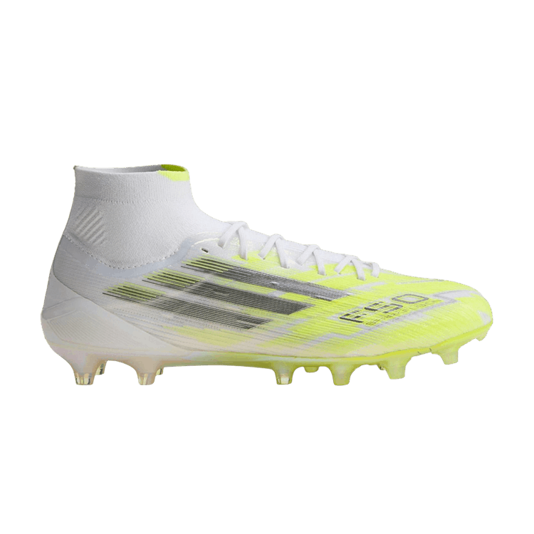 adidas Wmns F50 Sparkfusion Elite Mid FG AG 'Cloud White Iron Metallic Hi-Res Yellow'