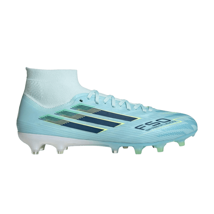 adidas Wmns F50 Sparkfusion Pro Mid FG AG 'Almost Blue Dusky Petrol Hi-Res Yellow'